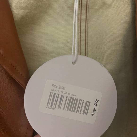 NWT Faux Leather Trench Coat - Picture 4 of 5